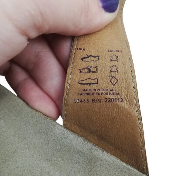 Taos Lola White Leather Toe Loop Sandals Size EU 37 US 6.-6.5 Thong Hook & Loop - Picture 9 of 13